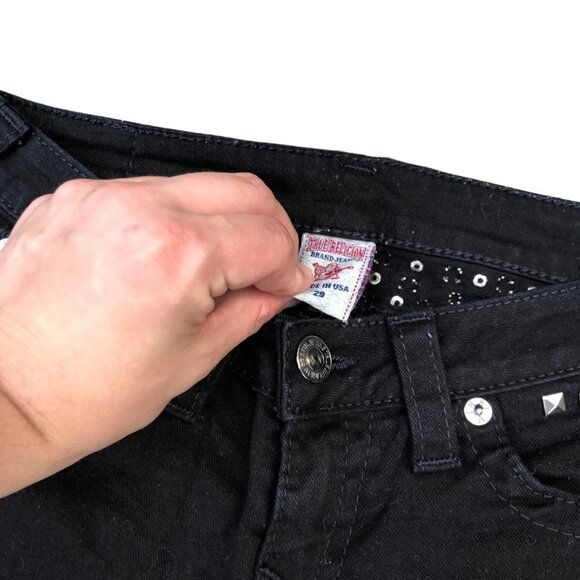 Vintage True Religion Jeans Size 29 JULIE GEMSTONES Black - Picture 4 of 7